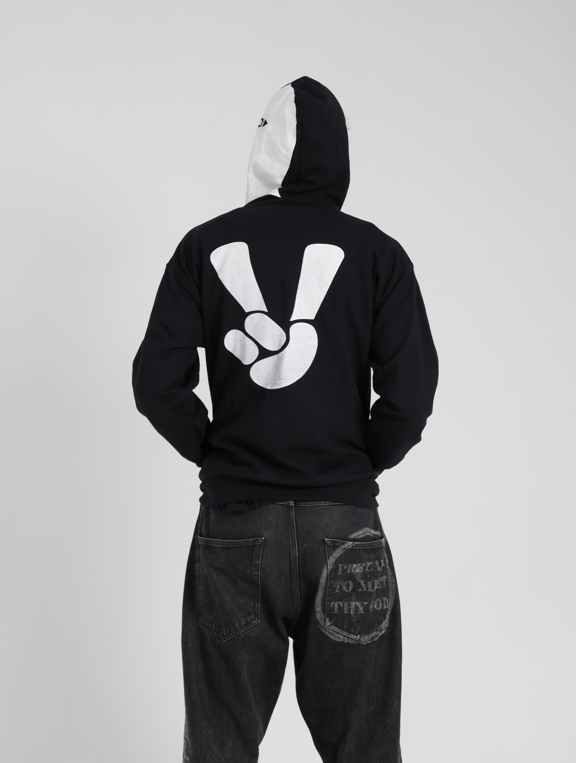 DUBBEL GÄNGER —  ZIP HOODIE BLACK