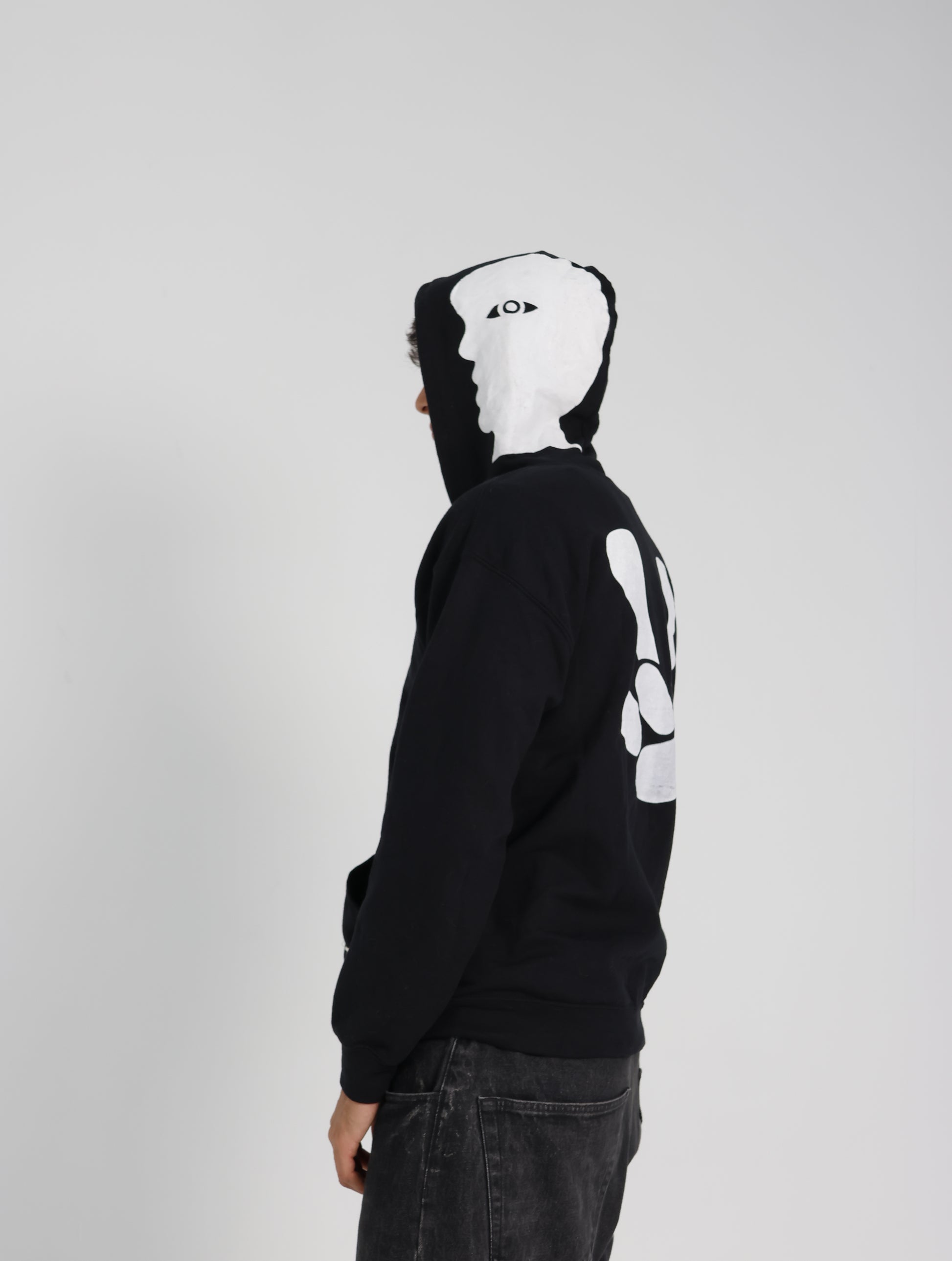 DUBBEL GÄNGER —  ZIP HOODIE BLACK