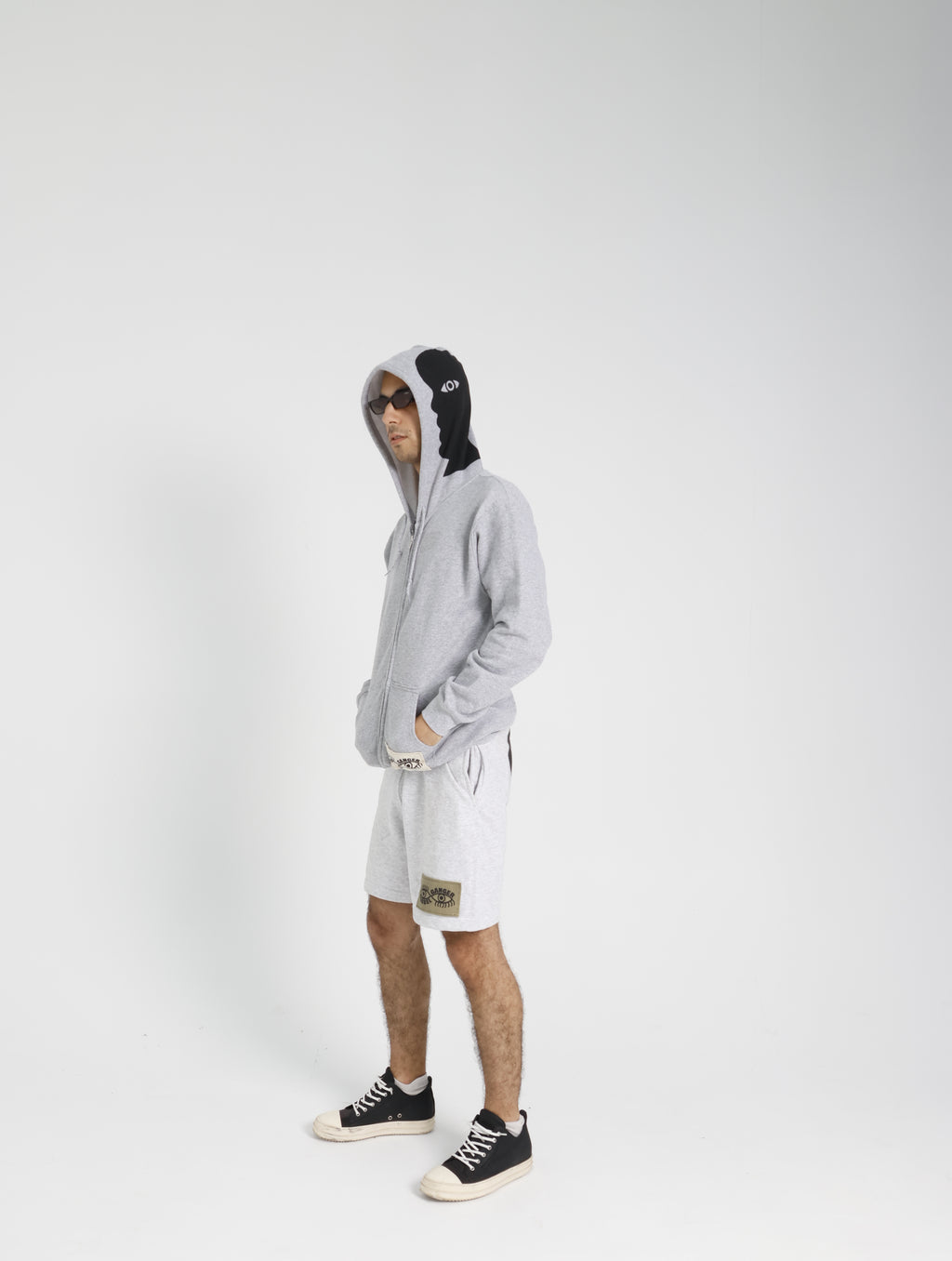 DUBBEL GÄNGER —  ZIP HOODIE GREY