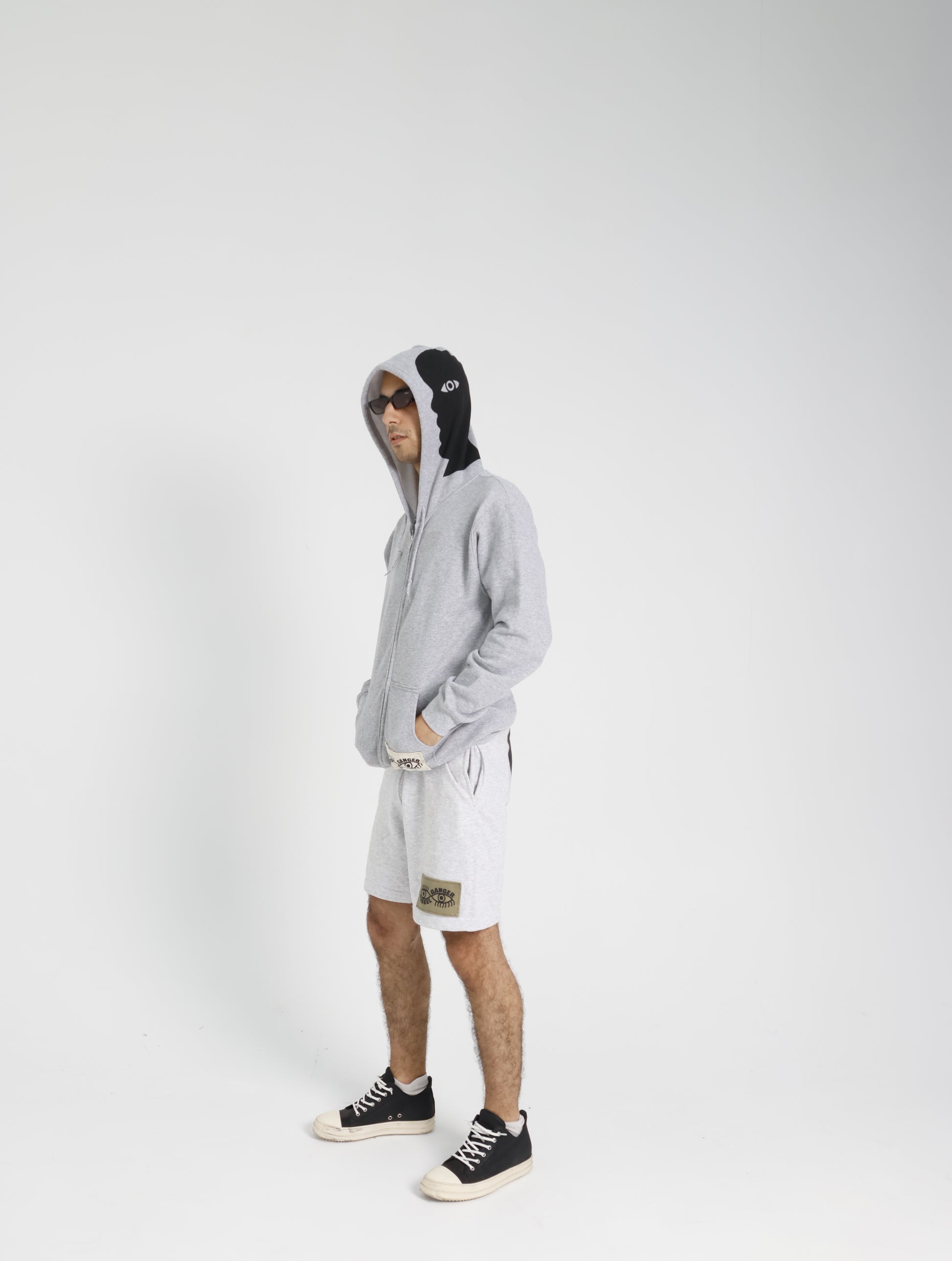 DUBBEL GÄNGER —  ZIP HOODIE GREY