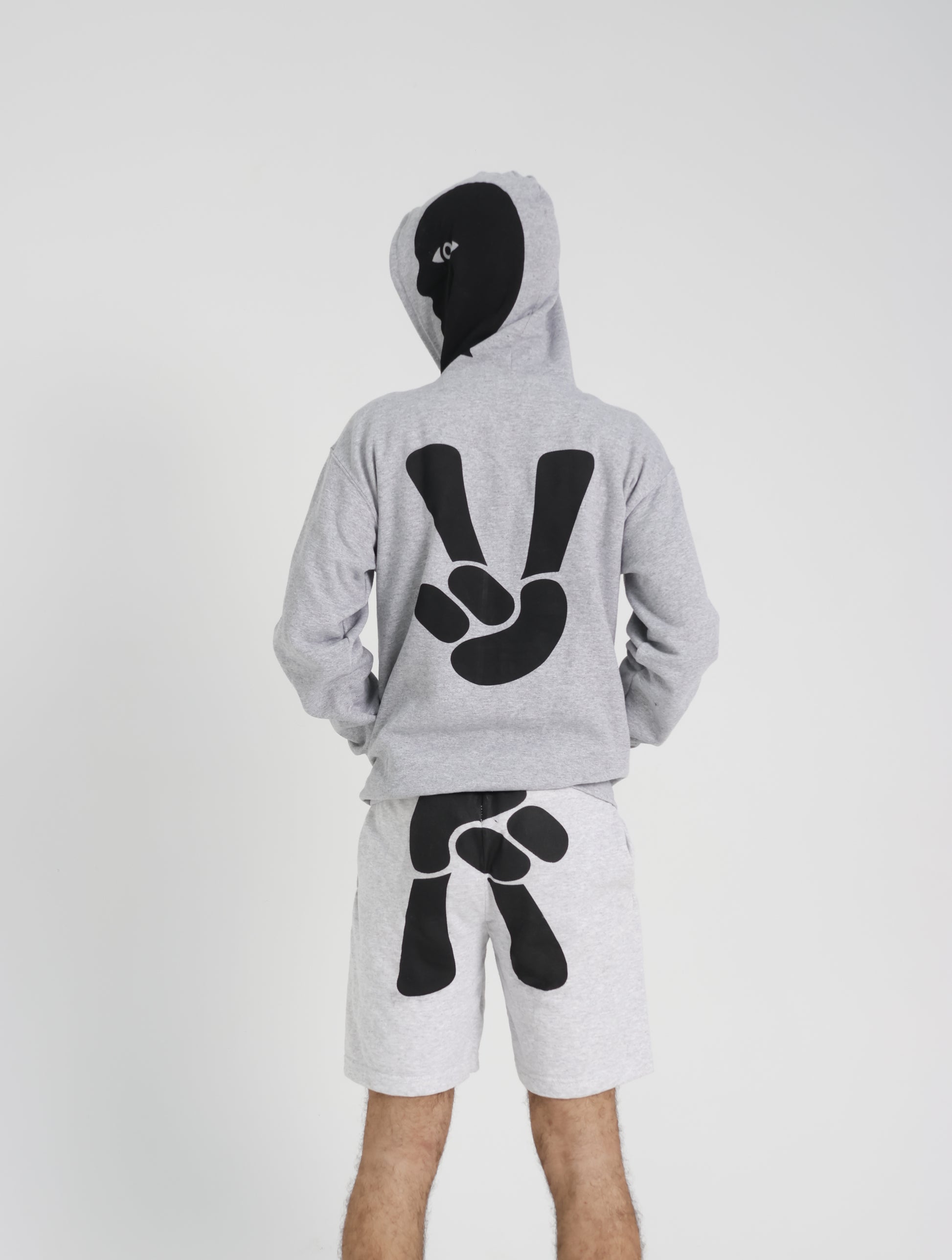 DUBBEL GÄNGER —  ZIP HOODIE GREY