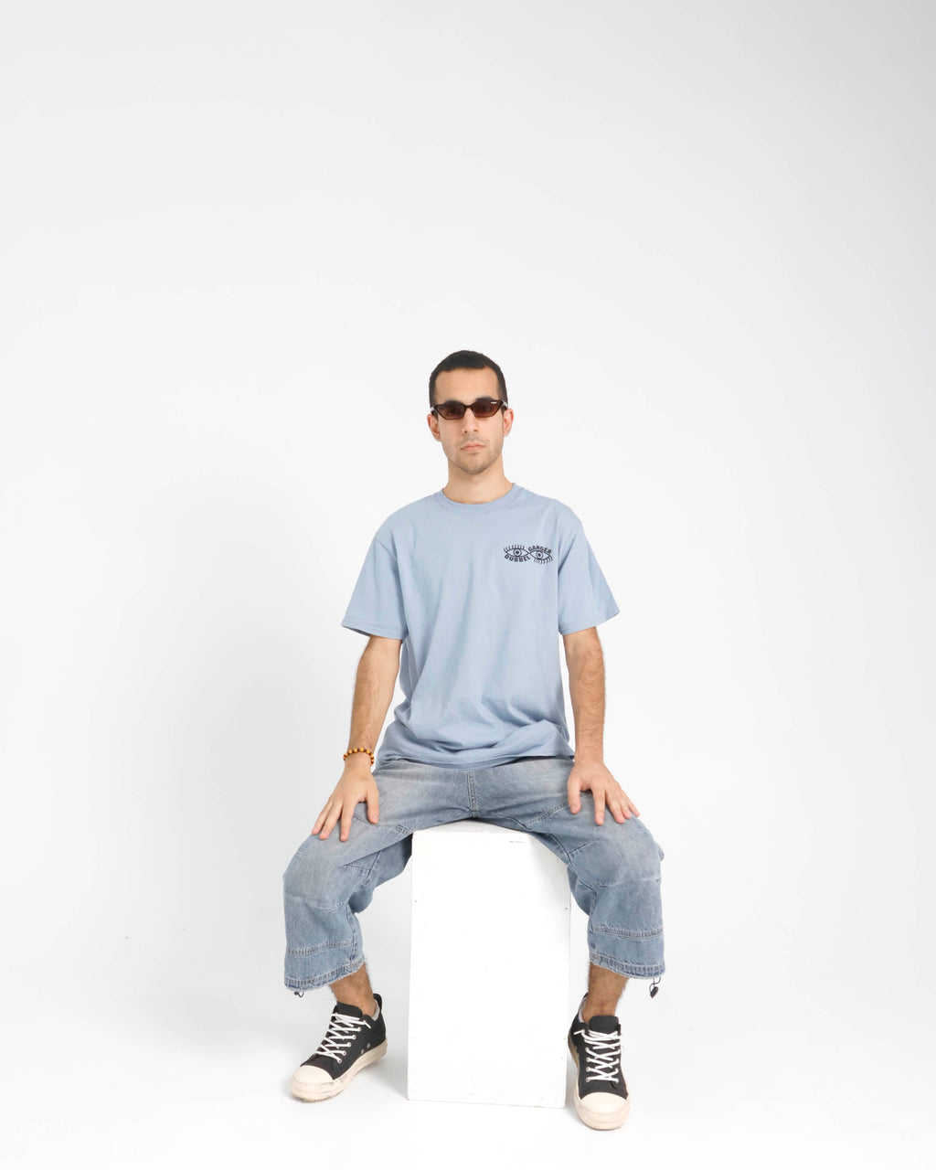 DUBBEL GÄNGER —  LOGO T-SHIRT LIGHT BLUE