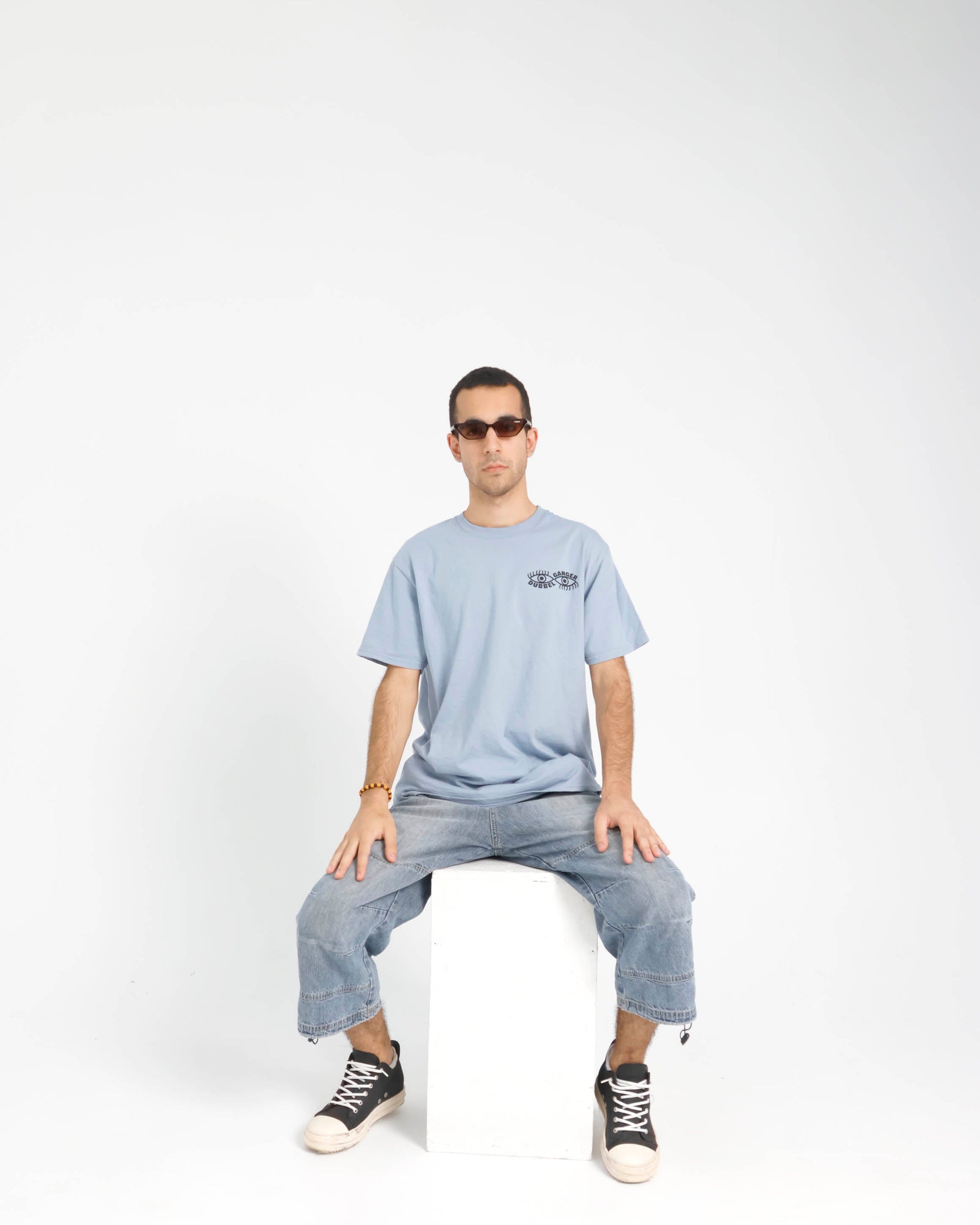 DUBBEL GÄNGER —  LOGO T-SHIRT LIGHT BLUE