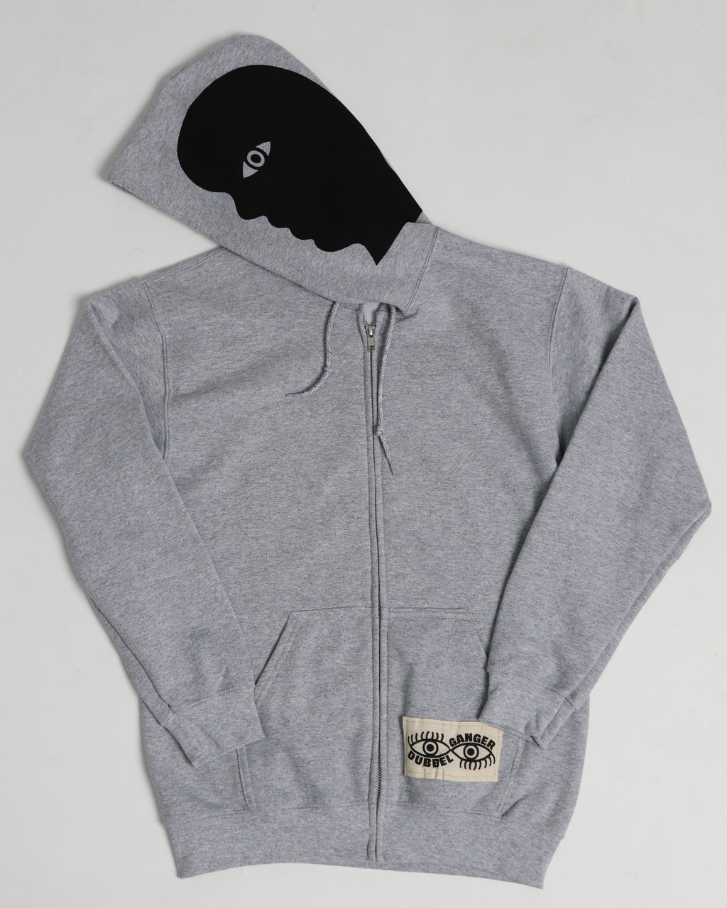 DUBBEL GÄNGER —  ZIP HOODIE GREY