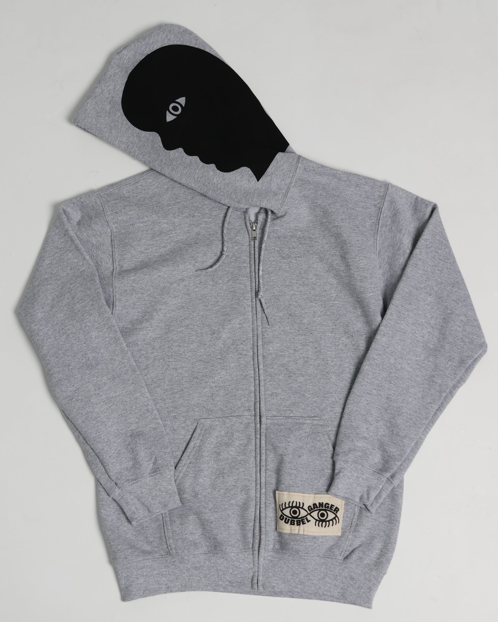 DUBBEL GÄNGER —  ZIP HOODIE GREY
