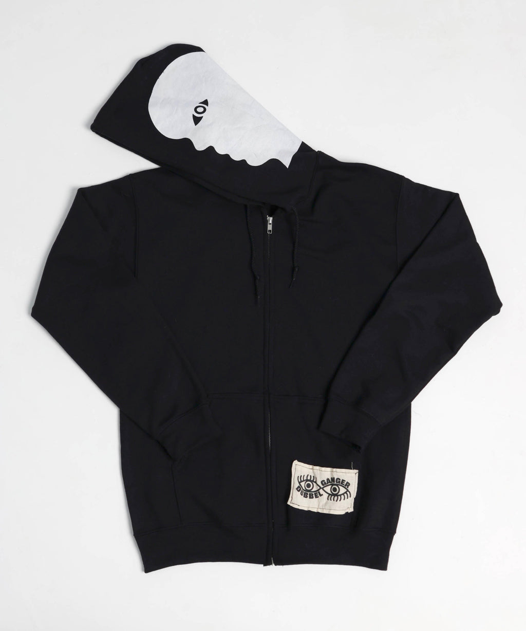 DUBBEL GÄNGER —  ZIP HOODIE BLACK