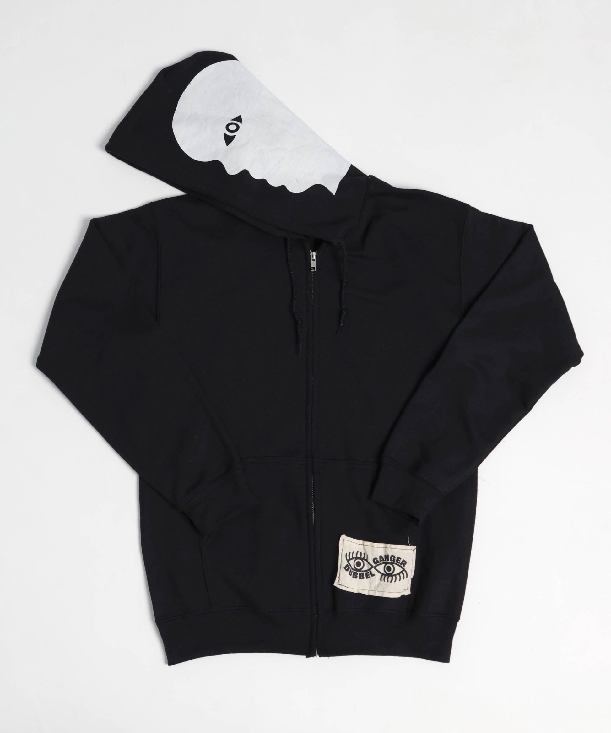 DUBBEL GÄNGER —  ZIP HOODIE BLACK